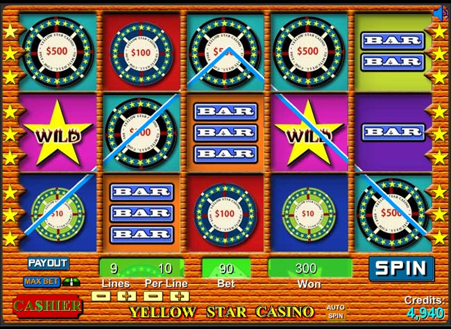 Yellow Star Casino 5 Bar Slots