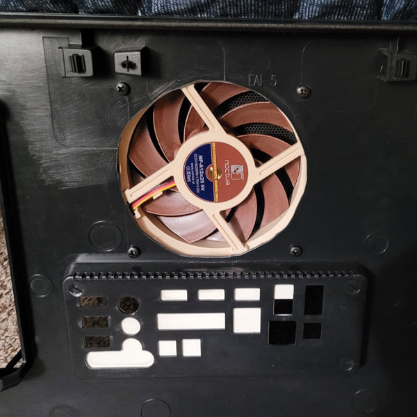 Fan Installed on Rear Panel - Rear View Fan Installed on Rear Panel - Rear View