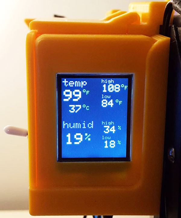 LCD Temperature / Humidity Display Box Completed