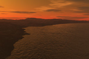3D Terragen Render - Island Sunset