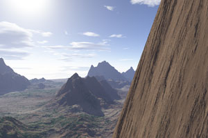 3D Terragen Render - Mountain Edge